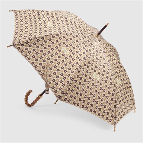 Gucci Horsebit print nylon umbrella .